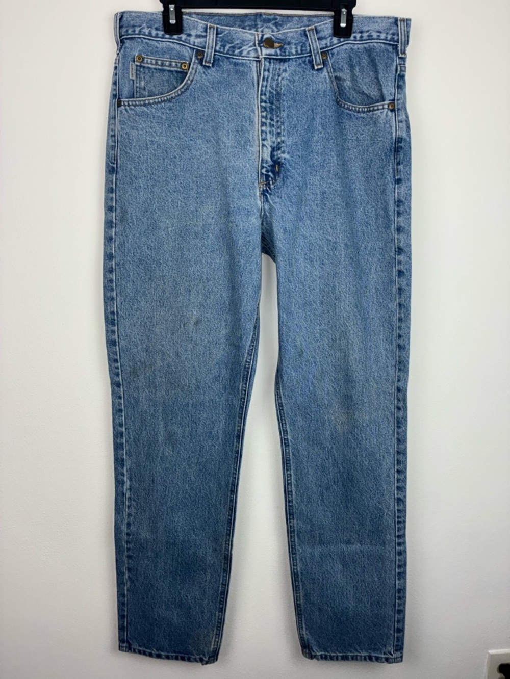Carhartt B18 STW Traditional Fit Jeans Mens 36x34 Tapered Leg Blue Denim